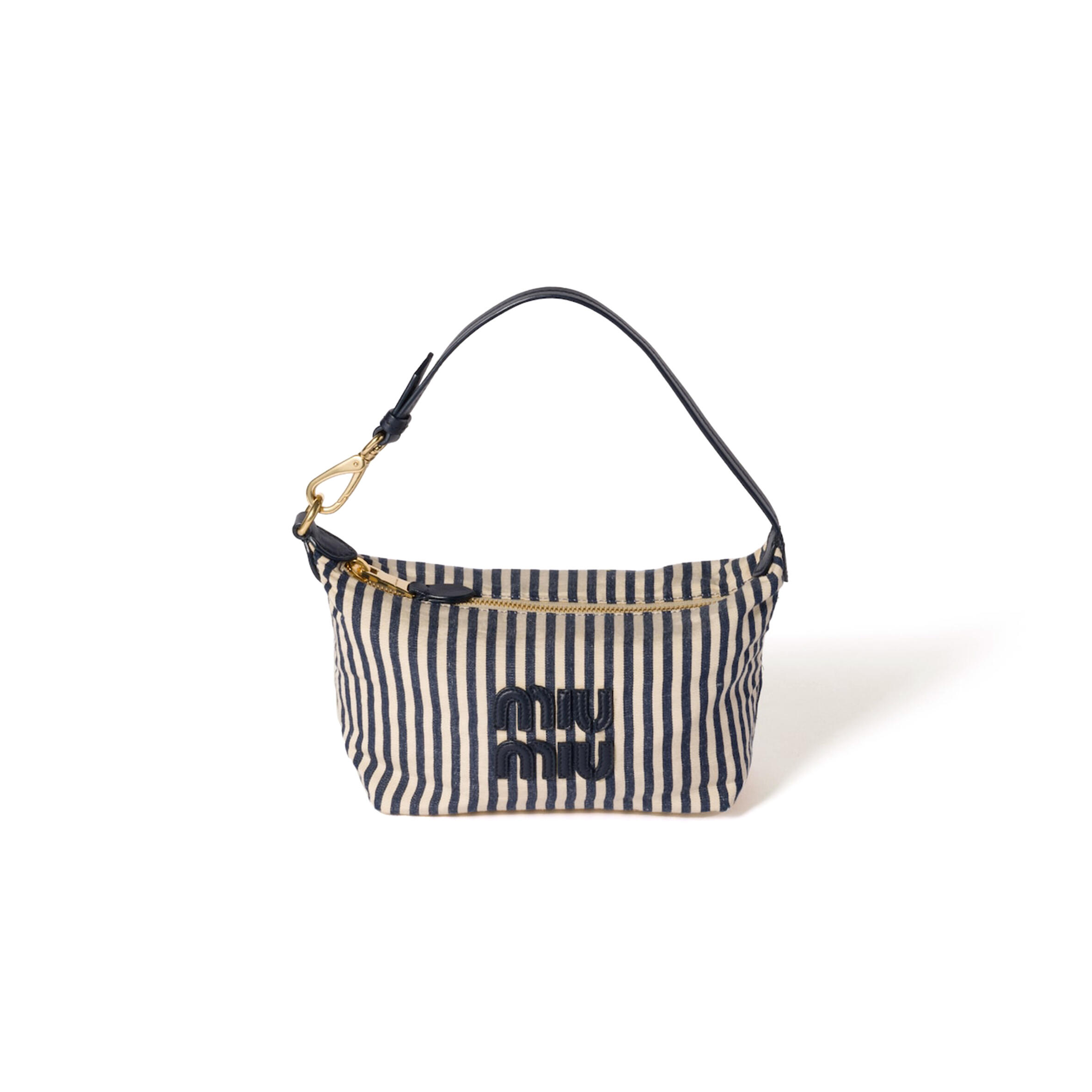 MIU MIU JACQUARD FABRIC POUCH WITH LOGO 5NE841 (18.5*14*10cm)